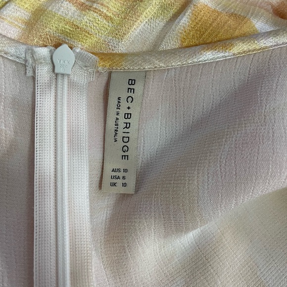 Bec And Bridge Indi V Maxi Dress In Floral Haze Size 6 - Picture 14 of 15